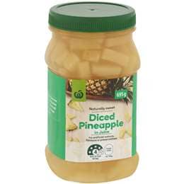 Woolworths Diced Pineapple In Juice 695g