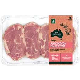 Woolworths Scotch Fillet Pork 600g