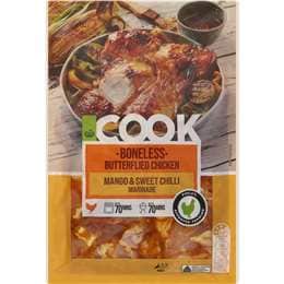 Woolworths BBQ Boneless Butterflied Chicken Mango & Sweet Chilli 700g - 1.25kg