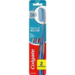 Colgate Slim Soft Advanced Toothbrush Ultra Soft Value 2 pack