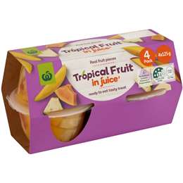 Woolworths Tropical Fruit In Juice 4 pack