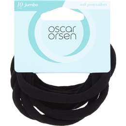 Oscar Orsen Jumbo Soft Ponytailers Black 10 pack