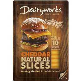Dairyworks Cheddar Cheese Burger Slices 200g