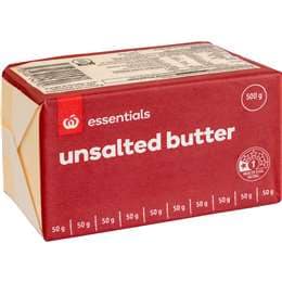 Woolworths Essentials Unsalted Butter 500g