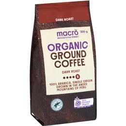 Macro Organic Dark Ground Coffee 200g
