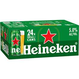 Heineken Lager Cans 500mL x 24 case
