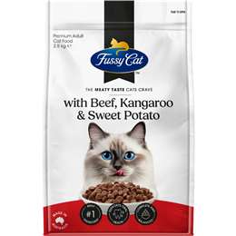 Fussy Cat Grain Free Adult Dry Cat Food Beef Kangaroo & Sweet Potato 2.5kg