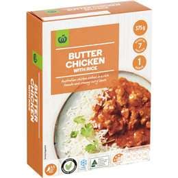 Woolworths Butter Chicken & Rice 375g