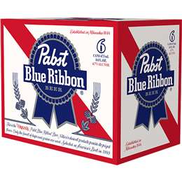 Pabst Blue Ribbon Premium Lager Cans 473mL x 6 pack