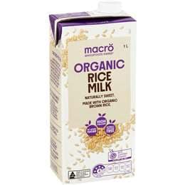 Macro Organic Rice Long Life Milk 1L