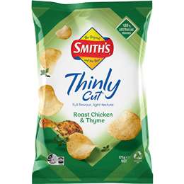 Smith's Thinly Cut Potato Chips Roast Chicken & Thyme 175g