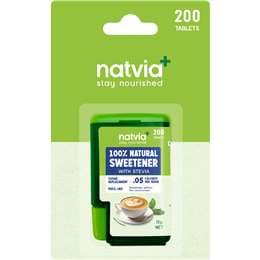 Natvia Sweetener Tablets 100% Natural 200 pack