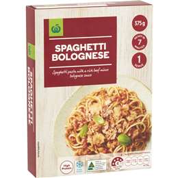 Woolworths Spaghetti Bolognese Frozen Meal 375g