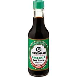 Kikkoman Naturally Brewed Soy Sauce Less Salt 250mL