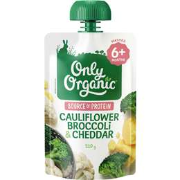 Only Organic Cauliflower Broccoli & Cheddar 120g