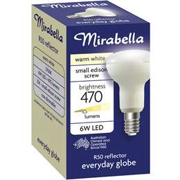 Mirabella 6W LED R50 Reflector Small Edison Screw Warm White each
