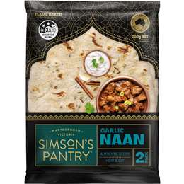 Simson's Pantry Naan Garlic 2 pack