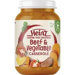 Heinz Beef & Vegetable Casserole Baby Food Jar 8+ Months 170g