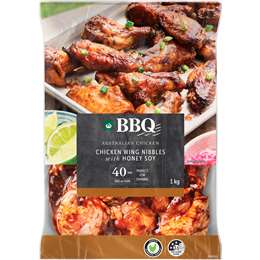 Woolworths BBQ Chicken Wing Nibbles Honey Soy 1kg