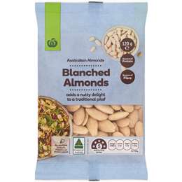 Woolworths Almonds Blanched 120g