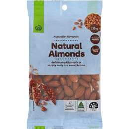 Woolworths Almonds Natural 150g