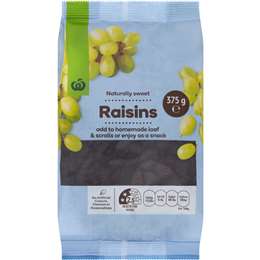 Woolworths Raisins 375g