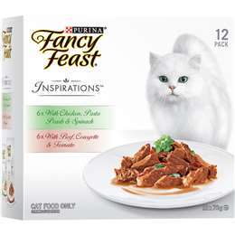 Fancy Feast Inspirations Wet Cat Food Beef & Chicken 70g x 12 pack