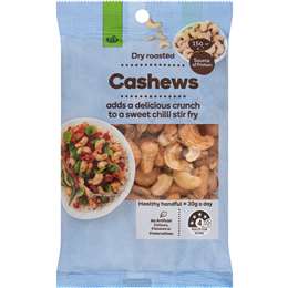 Woolworths Cashews Dry Roasted 150g