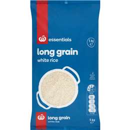 Woolworths Essentials Long Grain Rice 5kg