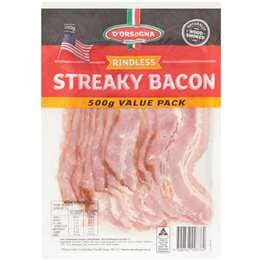D'Orsogna Streaky Bacon 500g