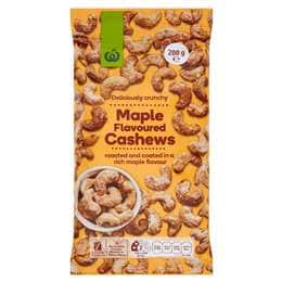 Woolworths Cashews Maple Flavoured 200g