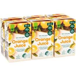 Woolworths Orange Juice Poppers 250mL x 6 pack