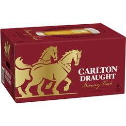 Carlton Draught Lager Bottles 375mL x 24 case