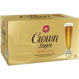 Crown Lager Bottles Bottles 375mL x 24 case