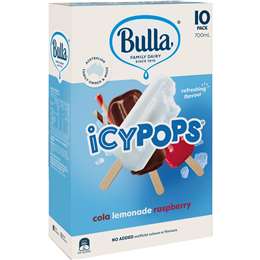 Bulla Icy Pops Lemonade Raspberry & Cola 10 pack