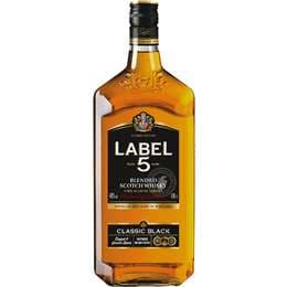 Label 5 Classic Black Blended Scotch Whisky 1L
