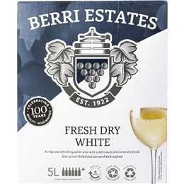 Berri Estates Cask Wine Dry White 5L