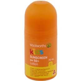 Woolworths SPF 50+ Kids Roll On Sunscreen 75mL