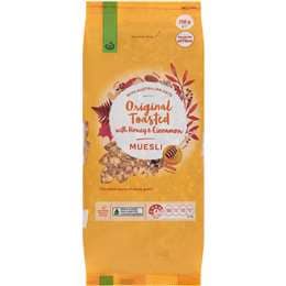 Woolworths Toasted Honey & Cinnamon Muesli 750g