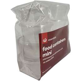 Woolworths Essentials Food Containers Mini 50g x 8 pack