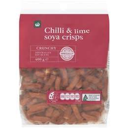 Woolworths Soya Crisps Chilli & Lime Snacks 400g