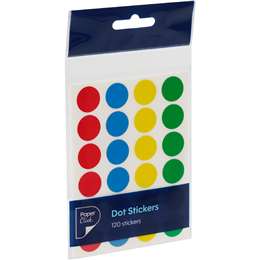Paperclick Dot Stickers 4 Colours 120 pack