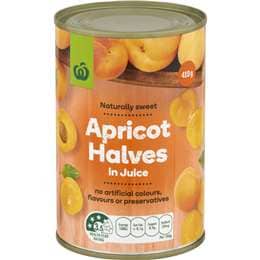 Woolworths Apricot Halves In Juice 410g