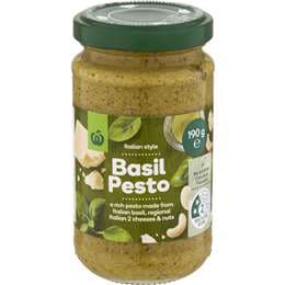 Woolworths Pesto Basil 190g
