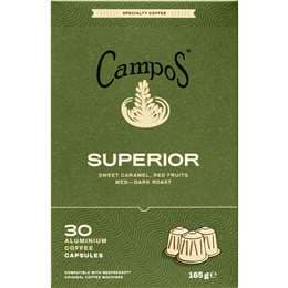 Campos Superior Medium Dark Roast Coffee Capsules 30 pack