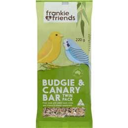 Frankie & Friends Budgie & Canary Bird Food Twin Pack Bar 220g