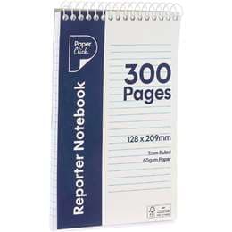 Paperclick Reporter Notebook 300 Pages each