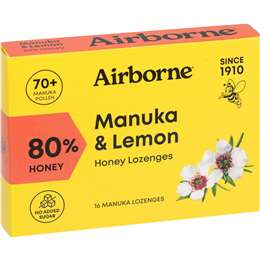 Airborne Manuka & Lemon Lozenges 16 pack