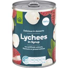 Woolworths Lychees In Syrup 560g