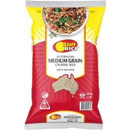 Sunrice Australian Calrose Rice Medium Grain 10kg